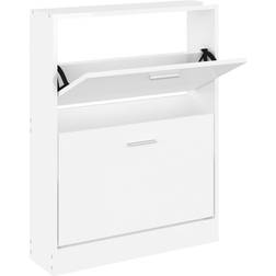 vidaXL 59x17x81cm High Gloss White Skostativ 59x81cm