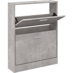 vidaXL 59x17x81cm Concrete Grey Organizador de zapatos 59x81cm