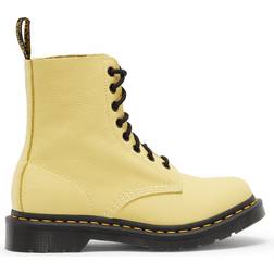 Dr. Martens 1460 Women's Black Eyelet Lace Up Boots - Lemon Yellow