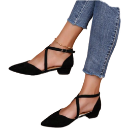 Shein Simple And Fashionable Pointed - Black