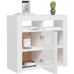 vidaXL 804334 White High Gloss Skænk 80x75cm