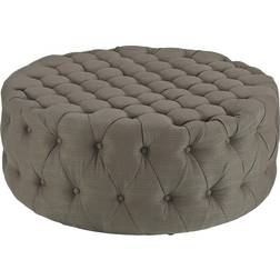 modway Amour Button-Tufted Granite Pouffe 16.5"