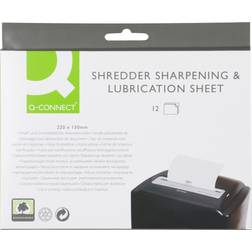 Q-CONNECT Shredder Sharpening And Lubrication Sheet 12-pack