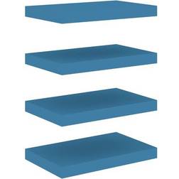 vidaXL 326614 Blue Vägghylla 40cm 4st