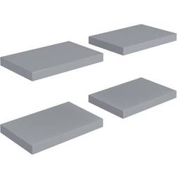 vidaXL 323849 Grey Vägghylla 40cm 4st