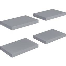 vidaXL 323849 Grey Wall Shelf 40cm 4pcs