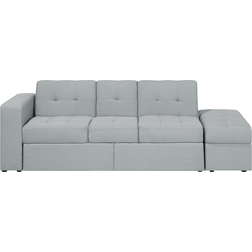 Beliani Falster with Stool Light gray Sofa 210cm 3 Seater