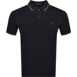 Fred Perry Twin Tipped Polo Shirt - Navy/Green/Brown