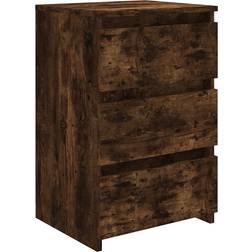 vidaXL Bed Cabinet Smoked Oak Bedside Table 35x40cm