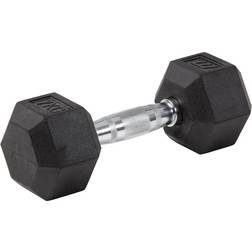 Master Fitness Rubber Chrome Hex Dumbbell 7kg