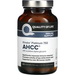 Quality of Life Kinoko Platinum AHCC 750mg 60 pcs