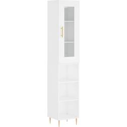 vidaXL Engineered Wood White Storage Cabinet 34.5x180cm