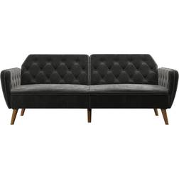 Novogratz Tallulah Memory Gray Velvet Soffa 210.8cm 2-sits