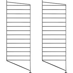 String System Bodenleiter 115 x 30 cm Schwarz/Pulverbeschichtet 2er Set Scaffale 2pcs