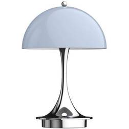 Louis Poulsen Panthella Portable Chrome /Opal Grey Bordlampe 23cm