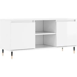 vidaXL 104x35x50cm High Gloss White TV-bänk 104x50cm