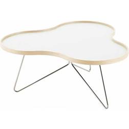 Swedese Flower White/Birch/Chrome Coffee Table 107x114cm