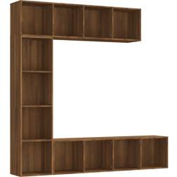 vidaXL Bookcase Brown Oak Book Shelf 180cm