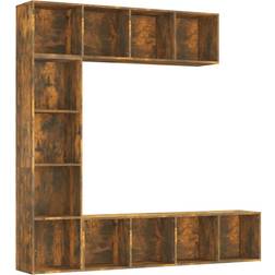 vidaXL Bookcase Smoked Oak Bokhylla 180cm