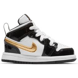 NIKE Jordan 1 Mid SE TD - Black/White/Metallic Gold