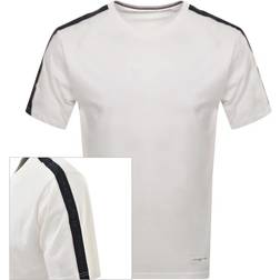 Tommy Hilfiger Established Stripe Sleeve T Shirt - White/Navy