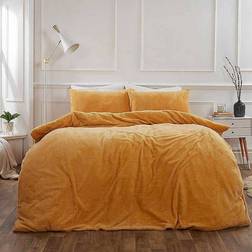 Brentfords Teddy Fleece Duvet Cover Yellow (198x137cm)