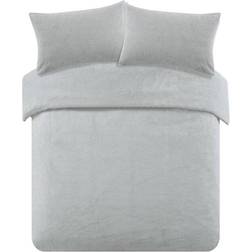 Brentfords Teddy Fleece Funda nórdica Gris (200x135cm)