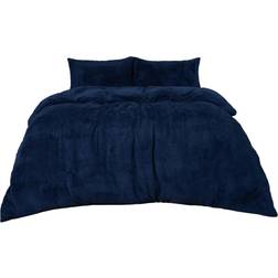 Brentfords Teddy Fleece Duvet Cover Blue (198x137cm)