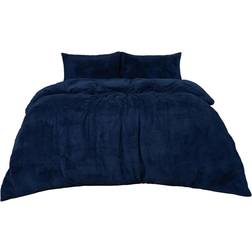 Brentfords Teddy Fleece Duvet Cover Blue (260x220cm)