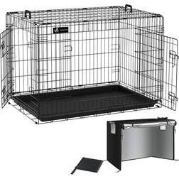 Vounot Dog Crate Portable Foldable Secure Pet Puppy Cage with Cover XL 70x78cm