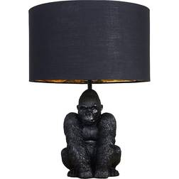 MiniSun Sitting Gorilla Matt Black Table Lamp 48cm