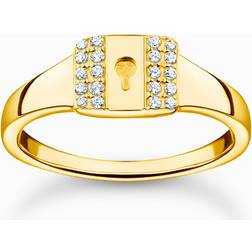 Thomas Sabo Padlock Ring - Gold/Transparent