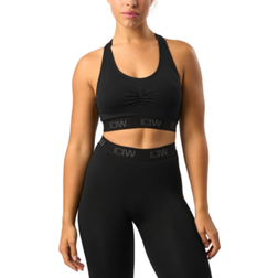 ICANIWILL Define Seamless Logo Scrunch Sports Bra - Black