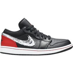 Nike Air Jordan 1 Low M - Brushstroke Swoosh/Black/Red