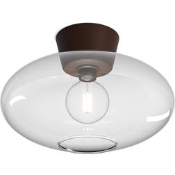 Belid Bullo Oxid/Clear Ceiling Flush Light 27cm