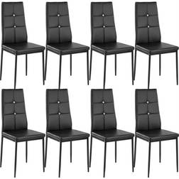 tectake 800882 Black Kitchen Chair 97cm 8pcs