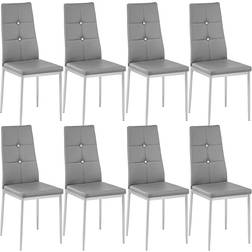 tectake 800882 Grey Kitchen Chair 97cm 8pcs