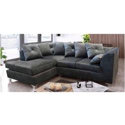 Onbuy Vortex Grey Sofa 212cm 4 Seater