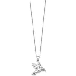 Sophie Miller Hummingbird Necklace - Silver/Transparent