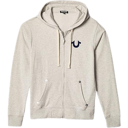 True Religion Men's Buddha Zip Hoodie - Oatmeal