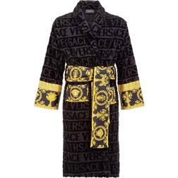 Versace Barocco Terry Robe - Black