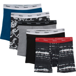 Hanes Boy's Boxer Briefs Underwear 5-pack - Blue/Black/Pattern Assorted