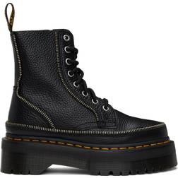 Dr. Martens Jadon Zip Milled Nappa Leather Platform Boots - Black