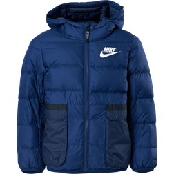 Nike Big Kid's Sportswear Therma-FIT Down Fill Jacket - Blue Void/Midnight Navy/White (DD8697-492)