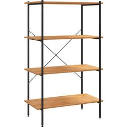 vidaXL -4 Tier Shelf Black and Oak Reolsystem 80x130cm