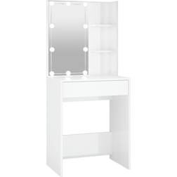 vidaXL 60x40x140cm High Gloss White Sminkbord 40x60cm