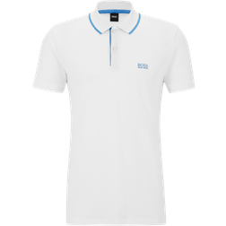 HUGO BOSS Embroidered Logo Pique Polo T-shirt - White