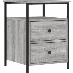 vidaXL Cabinet Engineered Gray Sonoma Oak Mesita de noche 44x45cm