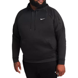 NIKE Men's Therma-FIT Long-Sleeve Logo Hoodie - Black/White