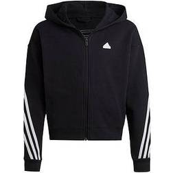 Adidas Kid's Future Icons 3-Stripes Full Zip Hoodie - Black/White (IC0118)